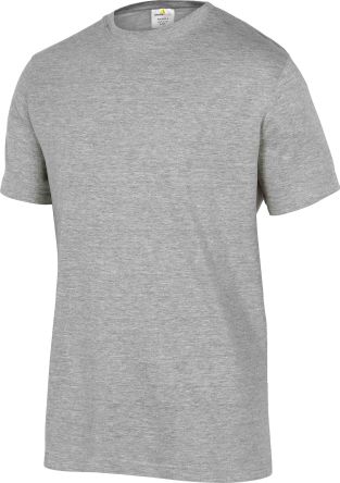 Delta Plus Grey Cotton Short Sleeve T-Shirt, UK- 38cm, EUR- M