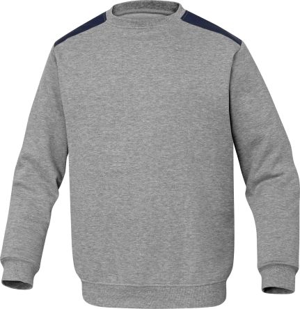 Delta Plus OLINO Unisex Sweatshirt, Polyester; Baumwolle Grau, Größe M