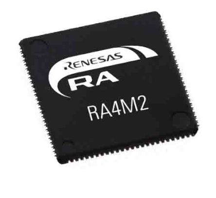 Renesas Electronics Mikrocontroller RA4M2 ARM Cortex M33 32bit SMD 512 KB QFP 100-Pin 100MHz 128 KB RAM USB