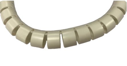 RS PRO Spiral-Kabelschutzschlauch PP Weiß, Für Kabel-Ø 15mm Bis 16mm, Länge 25m