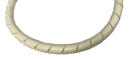 RS PRO Spiral-Kabelschutzschlauch PE Weiß, Für Kabel-Ø 4mm Bis 25mm, Länge 30.5m