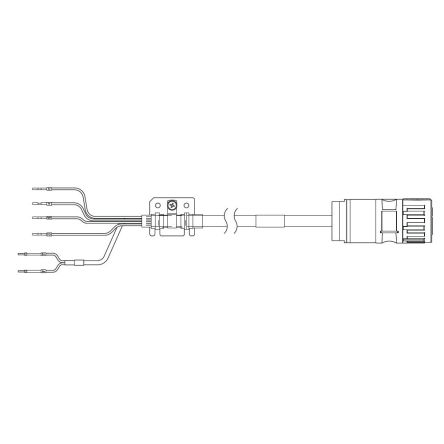 Omron Cable, 400 V, 400 → 11000 W., Long. 3m, Para Usar Con Servomotor
