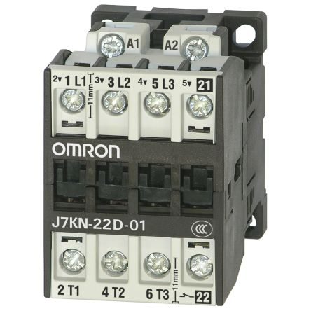 Omron Serie J7KN Leistungsschütz / 24 V Spule, 3 -polig 1 Öffner / 22 A