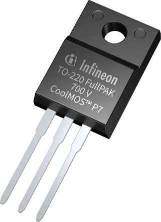 Infineon MOSFET, VDSS 700 V, ID 6,5 A, TO-220 FP De 3 Pines