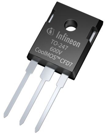 Infineon N沟道增强型MOS管 CoolMOS™ CFD7系列, Vds=600 V, 38 A, TO-247封装, 通孔安装, 3引脚