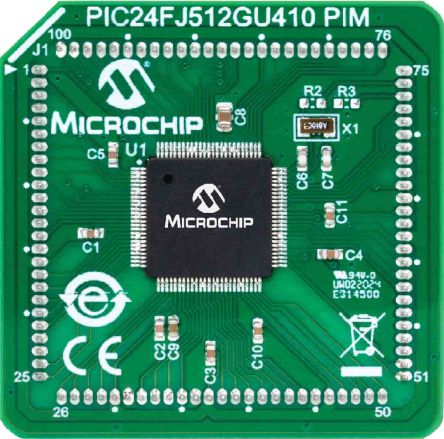 Microchip PIC24FJ512GU410 General Purpose Plug-in Module Mikrocontroller Microcontroller Development Kit
