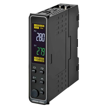 Omron E5DC DIN Rail PID Temperature Controller, 22.5mm 1 Input, 2 Output Relay, 24 V Ac/dc Supply Voltage