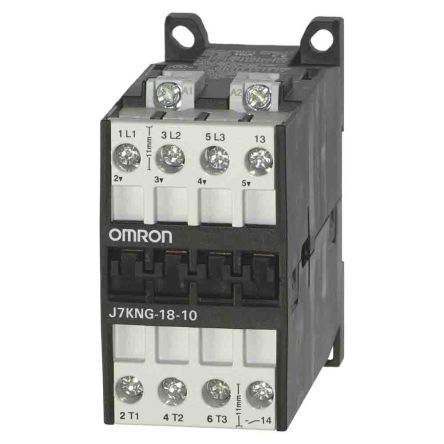 Omron Contactor, 24 V Dc Coil, 3-Pole, 18 A, 7.5 KW, 3NO