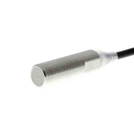 Omron Barrel-Style Proximity Sensor, M12 X 1, 3 Mm Detection, PNP Normally Open Output, 12 → 24 V Dc, IP67, IP69K
