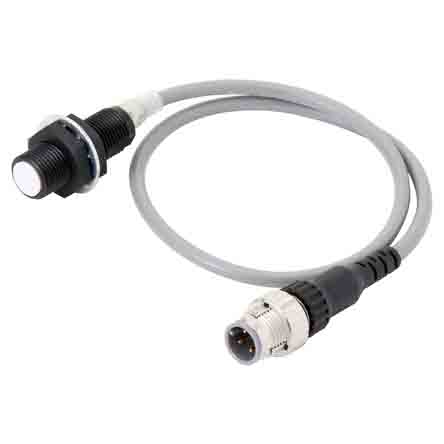 Omron Barrel-Style Proximity Sensor, M12 X 1, 3 Mm Detection, Normally Open Output, 10 → 30 V Dc, IP67