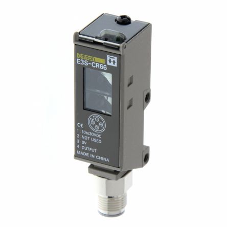 Omron E3S-C Kubisch Optischer Sensor, Reflektierend, Bereich 3 M, NPN/PNP Ausgang, Anschlusskabel