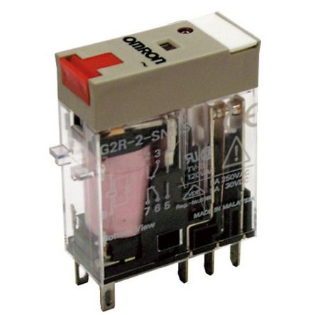 Omron Plug In Non-Latching Relay, 12V Ac Coil, 5A Switching Current, DPDT