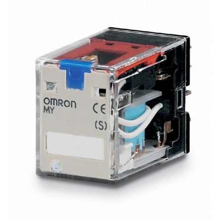 Omron Plug In Non-Latching Relay, 12V Dc Coil, 5A Switching Current, 4PDT