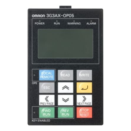 Omron 3G3AX Wechselrichtermodul Digitales LCD-Bedienelement 5-zeilig, Für Wechselrichter Der Serie RX