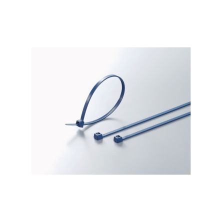 HellermannTyton Cable Tie, Releasable, 202mm X 4.7 Mm, Blue Nylon