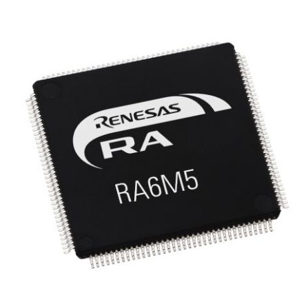 Renesas Electronics Mikrocontroller RA6M5 ARM Cortex M33 32bit SMD 2,048 MB, 512 KB QFP 144-Pin 200MHz 512 KB RAM USB
