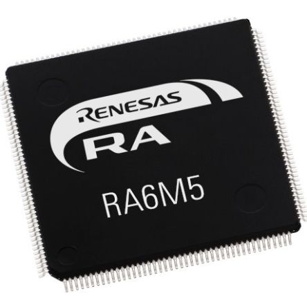 Renesas Electronics Mikrocontroller RA6M5 ARM Cortex M33 32bit SMD 2,048 MB, 512 KB QFP 176-Pin 200MHz 512 KB RAM USB