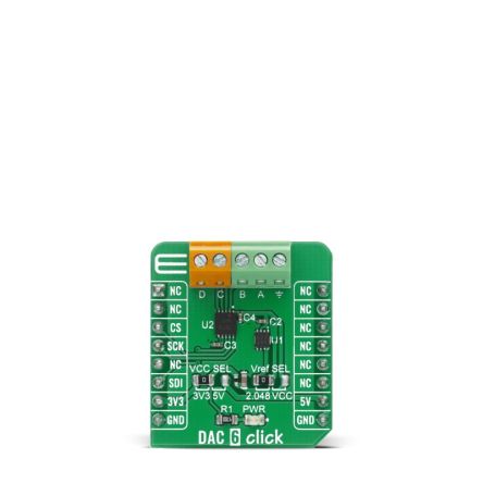 MikroElektronika Kit Di Sviluppo Analogico DAC 6 Click, DAC A 10 Bit Per DAC104S085, MCP1501