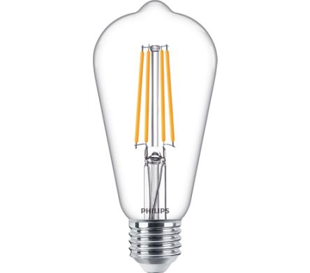 Philips Lighting Philips, LED-Lampe, Glaskolben Dimmbar, 7,2 W / 230V, E27 Sockel Warmweiß