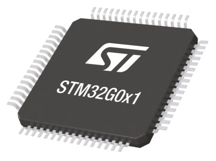 STMicroelectronics STM32G0B1RET6, 32bit ARM Cortex M0+ Microcontroller, STM32G0, 64MHz, 512 KB Flash, 64-Pin LQFP