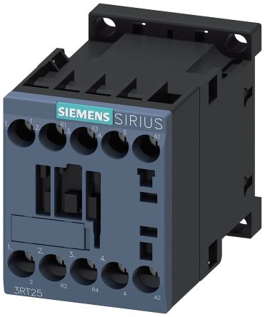 Siemens SIRIUS Leistungsschütz / 24 V Ac Spule, 4 -polig 2 Öffner + 2 Schließer / 12 A, Umkehrend