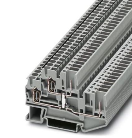 Phoenix Contact STTB 2.5/2P-PV Series Grey Double Level Terminal Block, 0.08 → 4mm², Plug In Termination