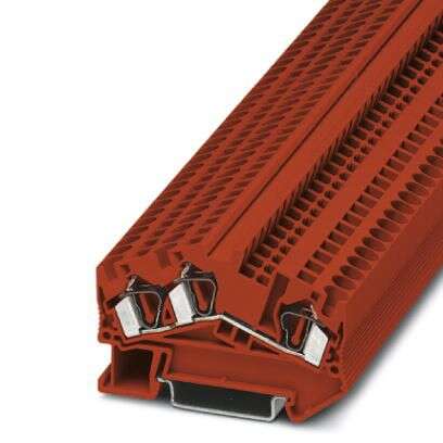 Phoenix Contact STS 4-TWIN Series Red Feed Through Terminal Block, 0.08 → 6mm², Spring Cage Termination, ATEX