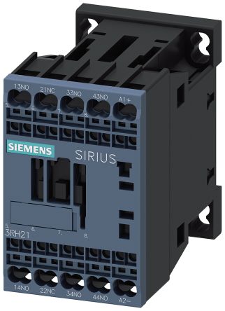Siemens SIRIUS Leistungsschütz / 24 V Dc Spule, 4 -polig 3 Schließer + 1 Öffner / 10 A