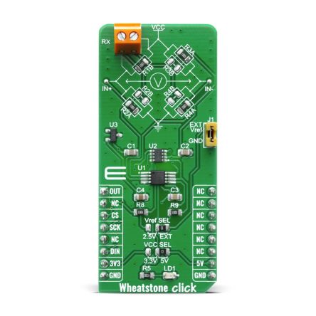 MikroElektronika Development Board Für Max4208, WHEATSTONE CLICK Adapterplatine