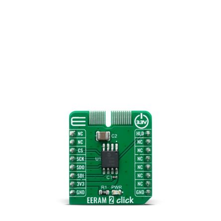 MikroElektronika SRAM 存储板, SRAM内存, EERAM 2 CLICK, 48LM01芯片, 用于48LM01