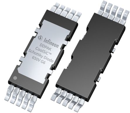 Infineon Diodo, IDDD04G65C6XTMA1, 4A, 650V Schottky SiC, PG-HDSOP, 10-Pines, Schottky SiC