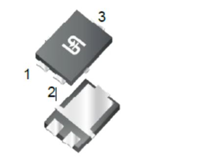 Taiwan Semiconductor Taiwan PCB-Montage Diode, 45V / 10A, 3-Pin SMPC4,6 U