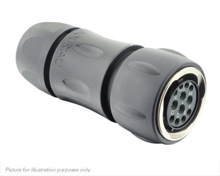 Souriau Circular Connector, 12 Contacts, Cable Mount, Plug, IP68, IP69K, UTGX Series