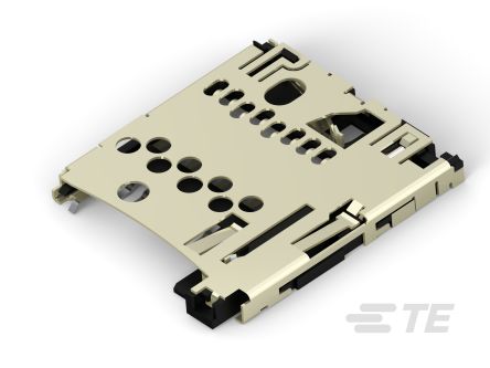 TE Connectivity MicroSD SD-Karten-Steckverbinder, 8-polig / 1-reihig, Raster 1.1mm