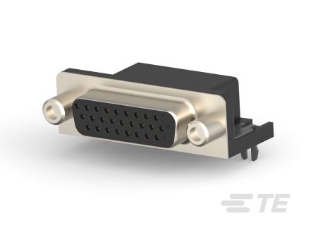 TE Connectivity 26 Way Right Angle D-sub Connector Socket, 2.29mm Pitch, With 4-40 Screw Locks