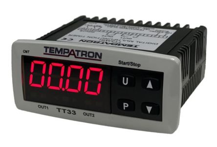 Tempatron Temporizador Multifunción TT33, 100 → 240V Ac, 2 Contactos, SPST, Tempo. 0.01 → 99.99s