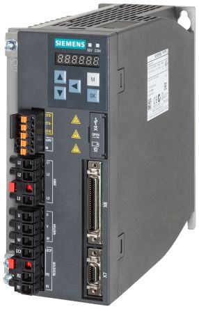 Siemens 6SL3210, 3-Phasen Frequenzumrichter 1,5 KW, 240 V Ac / 10,6 A 66Hz Für SINAMICS V90