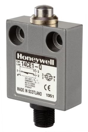 Honeywell Endschalter, Stößel, 1-poliger Wechsler, 1 Öffner / 1 Schließer, IP65, IP66, IP67, IP68, Zinkdruckguss, 3A