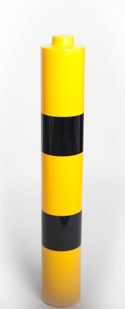 Addgards Espuma Protectora De Esquinas De Plástico Negro, Amarillo, Long. 1200mm, Ø 105mm