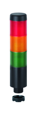 Werma Columna De Señalización Kompakt 37, LED, Con 3 Elementos Rojo/Verde/Naranja/Amarillo, 12 V