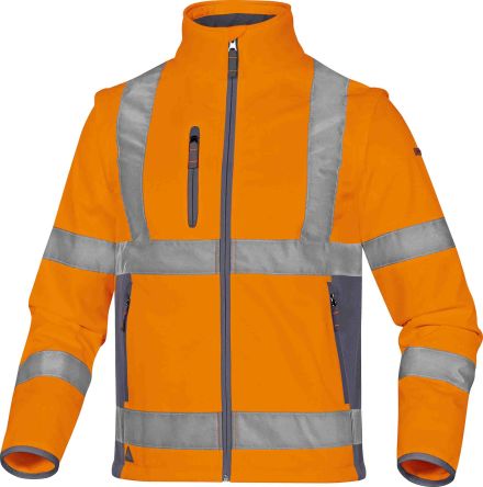 Delta Plus Unisex Warnschutzjacke Reflektierend, Polyester Orange, Größe M