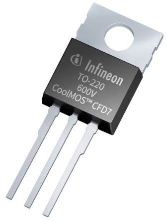 Infineon 600V CoolMOS™ CFD7 IPP60R125CFD7XKSA1 N-Kanal, THT MOSFET 600 V / 18 A, 3-Pin TO-220
