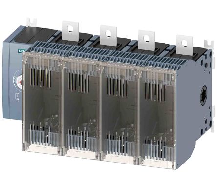 Siemens Interruptor Seccionador Con Fusible, 400A, 4, Fusible NH1, NH2 SENTRON 3KF