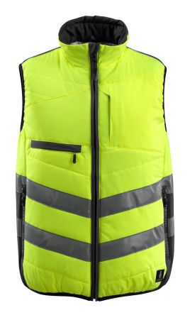 Mascot Workwear Yellow/Black Water Repellent Hi Vis Vest, XXL