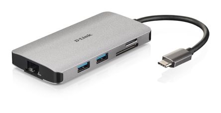 D-Link Hub USB DUB-M810, USB 3.0 RJ45 3 Ports, USB C