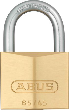 ABUS Messing Vorhängeschloss Mit Schlüssel, Bügel-Ø 7mm X 24mm