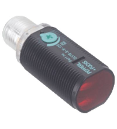 Pepperl + Fuchs GLV18 Zylindrisch Optischer Sensor, Hintergrundunterdrückung, Bereich 120 Mm, 2 PNP Ausgang, 4-poliger