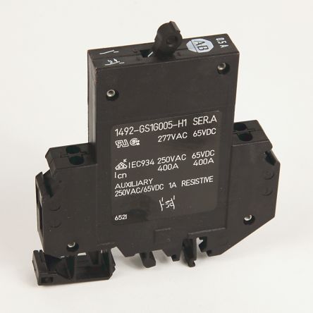 Rockwell Automation 1492-GS MCB Leitungsschutzschalter Typ G, 1-polig 500mA 1492-GS DIN-Schienen-Montage