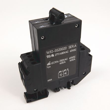 Rockwell Automation 1492-GS MCB Leitungsschutzschalter Typ G, 2-polig 500mA 1492-GS DIN-Schienen-Montage