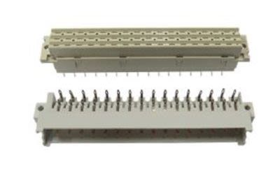 Amphenol Communications Solutions DIN 41612-Steckverbinder Stecker Gewinkelt, 31-polig, Raster 5.08mm